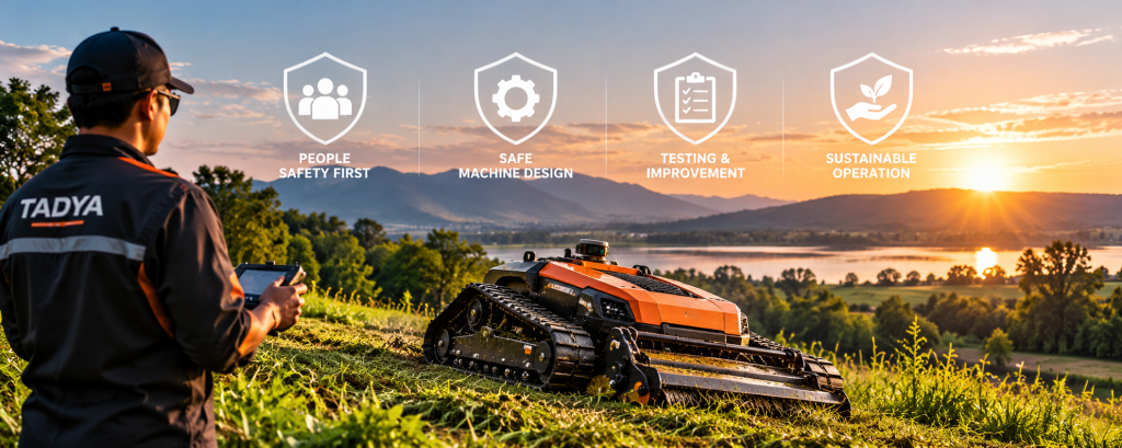 Safety golden hour robotic mowing safety demo